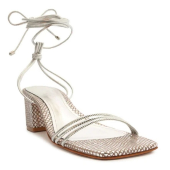 Schutz Women's Thea Ankle Tie Block Heel Sandals - Picture 2 of 10